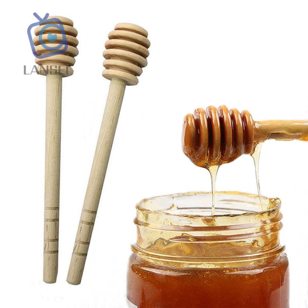 Set 1/3 Muỗng Gỗ Múc Mật Ong Cán Dài An Toàn