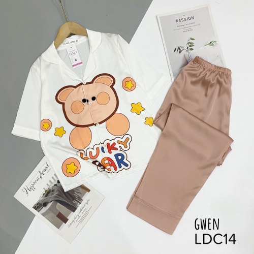 Đồ bộ pijama lụa Latin cao cấp mịn mát, đồ bộ mặc nhà cao cấp. | BigBuy360 - bigbuy360.vn
