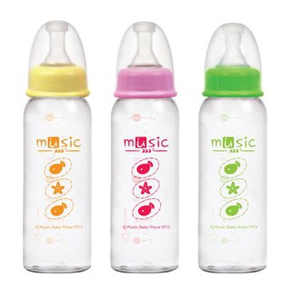 Bình thủy tinh music- đài loan 240ml sale sốc