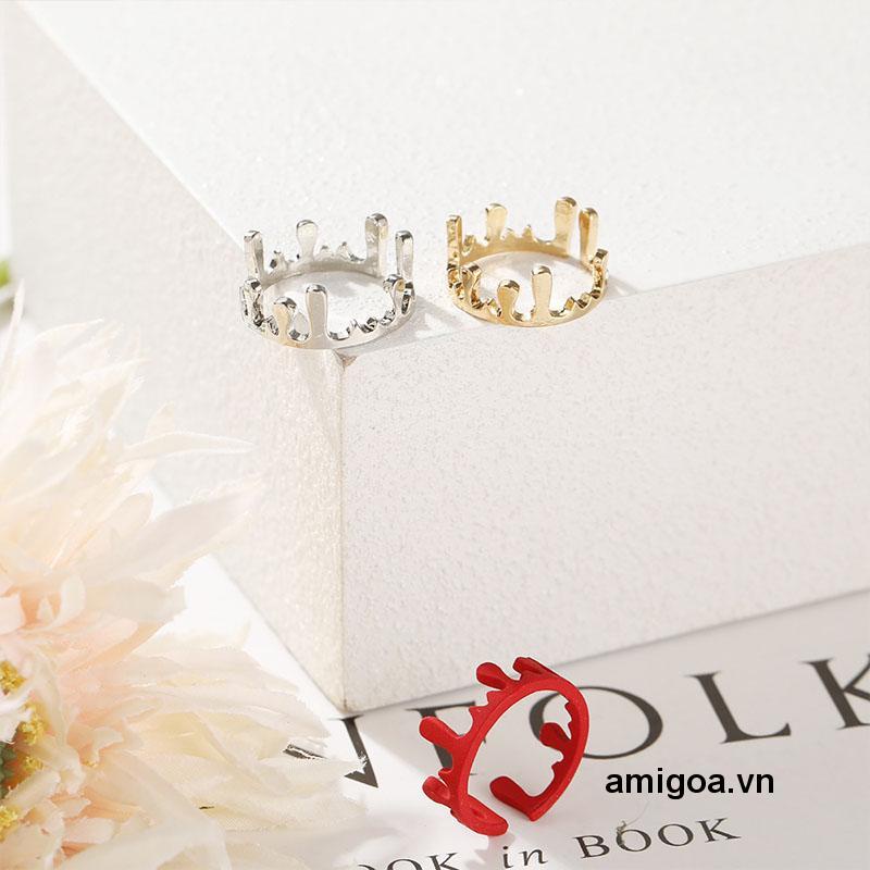 Nhẫn Hình Vương Miện Phong Cách Thời Trang Đơn Giản 2021 Dành Cho Nam