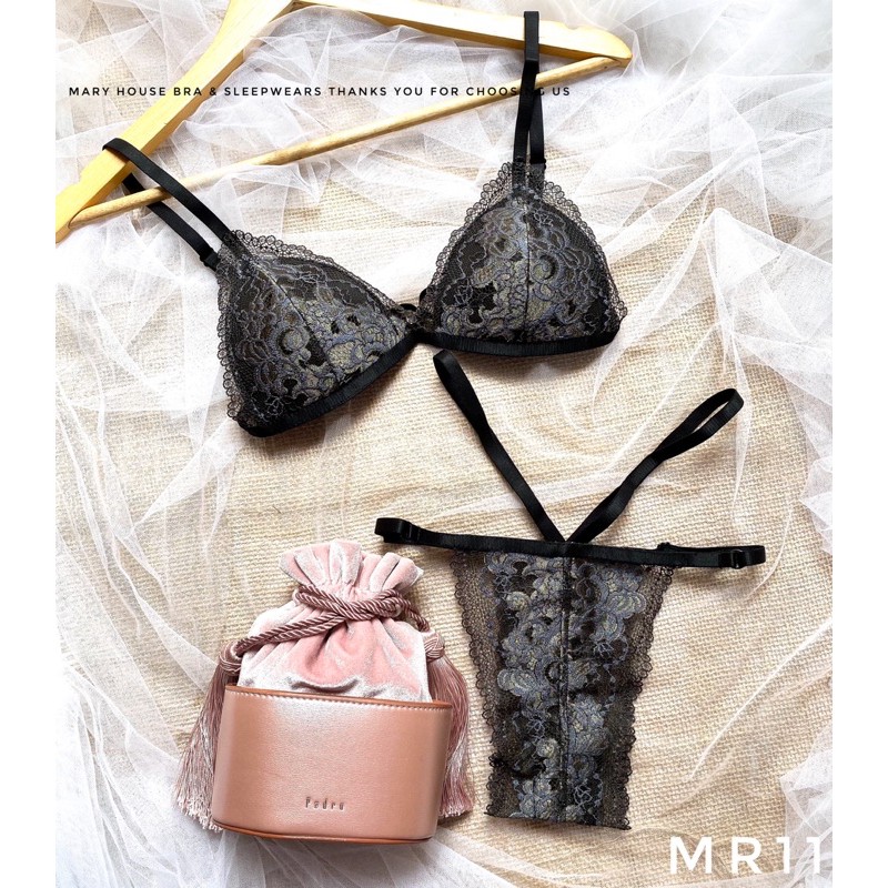 SET BRALETTE REN MÚT NGỰC QUẦN DÂY MR11