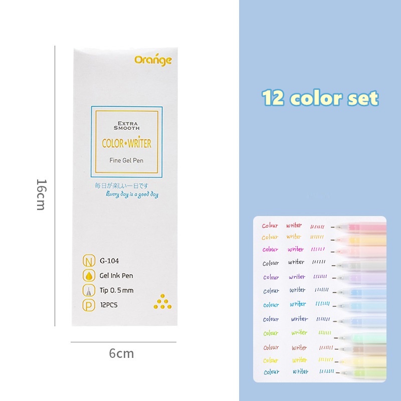 Set 12 Bút Mực Gel Ngòi 0.5mm Màu Sắc Thời Trang C6282