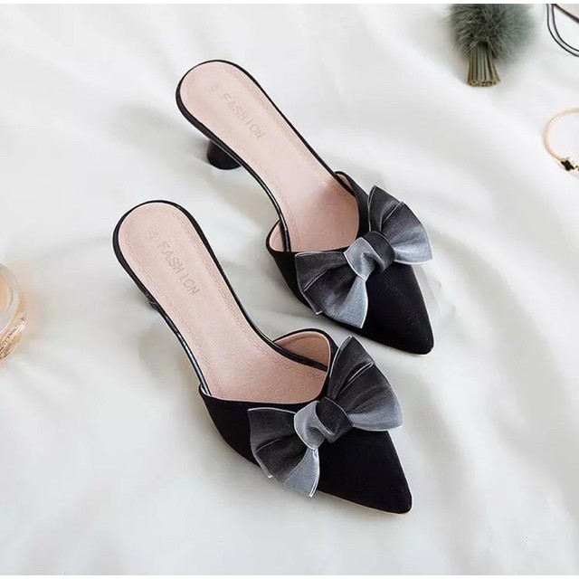 ORDER Dép cao gót nữ nơ bản to