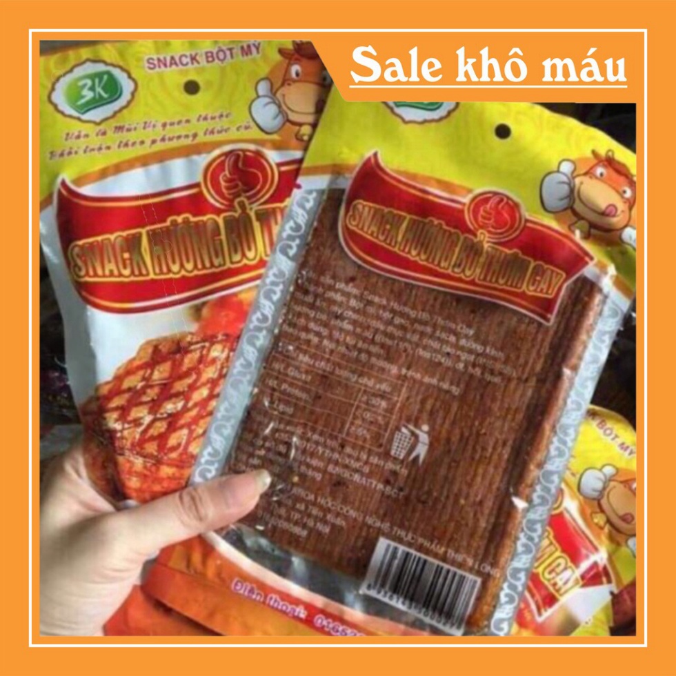 Snack Bò Miếng Thơm Cay Set 10 Gói 30g Hương Vị Đậm Đà Tuổi Thơ, Sỉ Đồ Ăn Vặt Trẻ Em Hà Nội