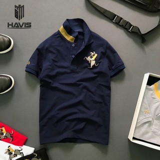 Áo thun nam có cổ 💖FREESHIP_xD83D_ áo thun phối logo thêu cực đẹp- Thời trang Hansara 247