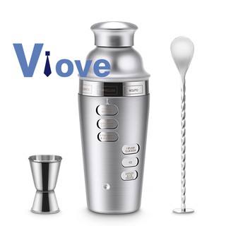 Bình lắc pha chế bằng thép không gỉ 22cm kèm phụ kiện