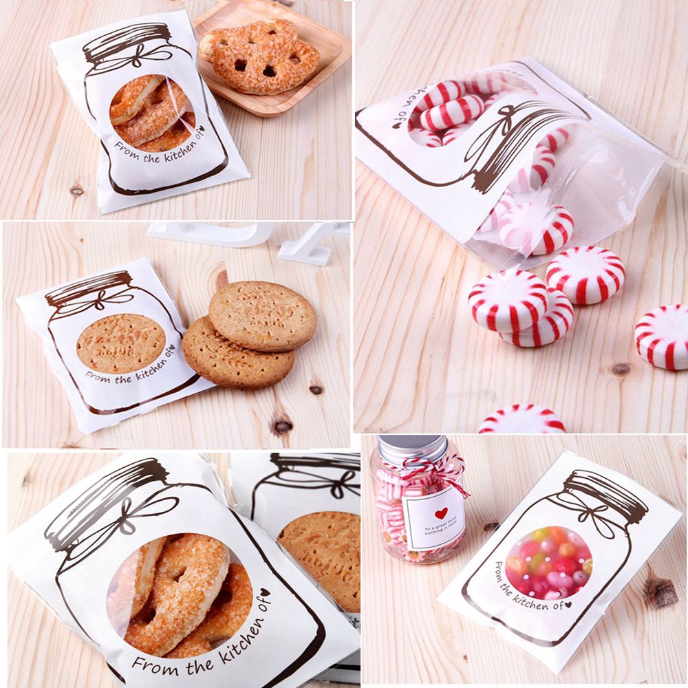 Bộ 100 túi đựng kẹo họa tiết dễ thương nhiều màu sắc