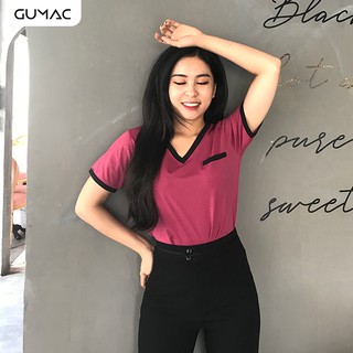 Áo nữ cổ V phối viền GUMAC AT12978