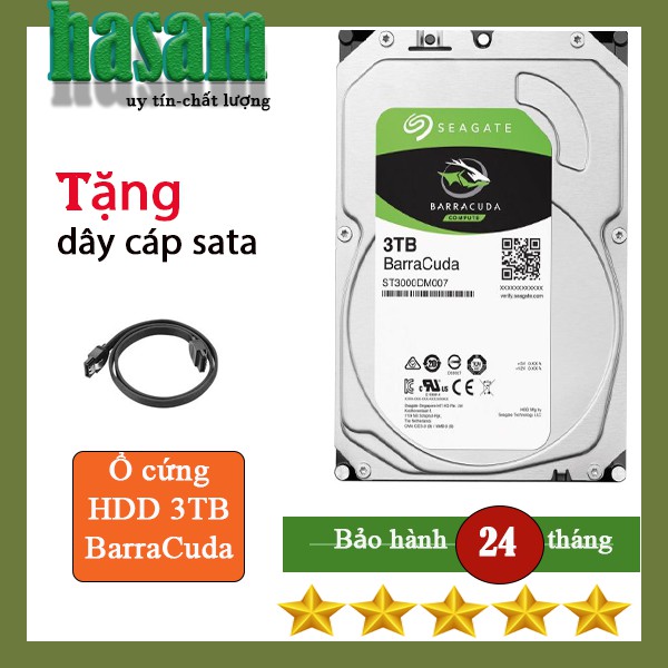 Ổ cứng máy tính Seagate Baracuda 3Tb-(NEW 1000%)bảo hành 24 tháng | BigBuy360 - bigbuy360.vn