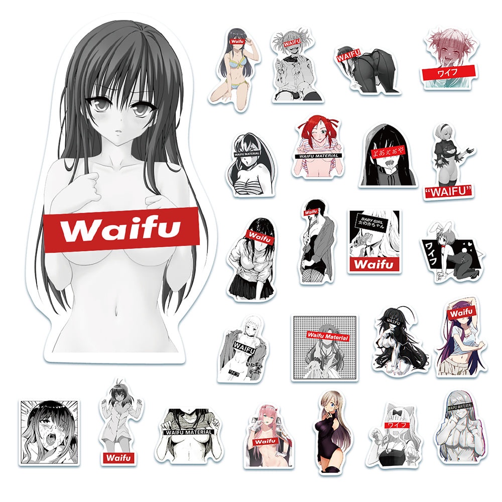 Bộ sưu tập 50 Sticker Waifu sticker anime chống nước