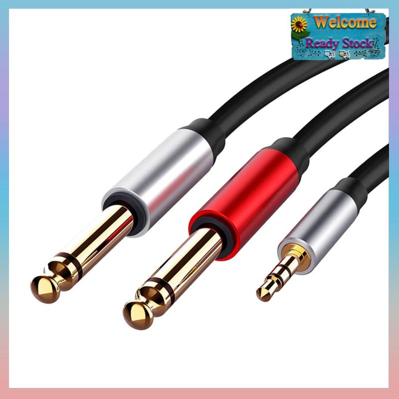 Dây Cáp Chuyển Đổi Âm Thanh Từ 1 / 8 "Mini Sang Dual 1 / 4" 3.5mm Sang Mixer 6.35mm