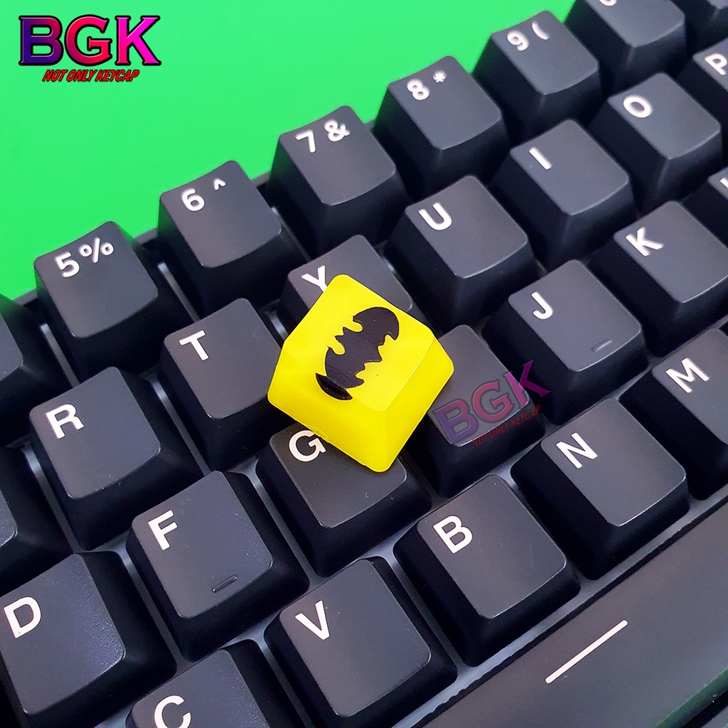 Keycap Lẻ hình LOGO Batman DC OEM profile ( keycap resin độc lạ )( Keycap Artisan )