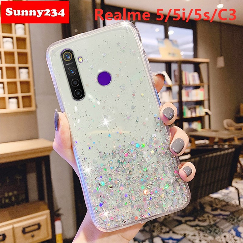 Ốp điện thoại sáng bóng cho OPPO A74 A52 A92 A31 A91 F1S A9 A5 2020 Realme C11 2021 C