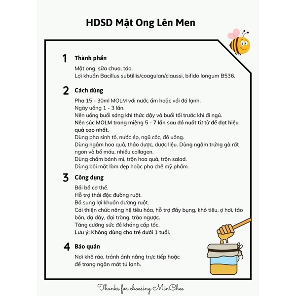 (Mua 4 tặng 1) Mật ong lên men bổ sung lợi khuẩn hỗ trợ tiêu hoá, trào ngược, dạ dày, đại tràng, giải rượu | BigBuy360 - bigbuy360.vn