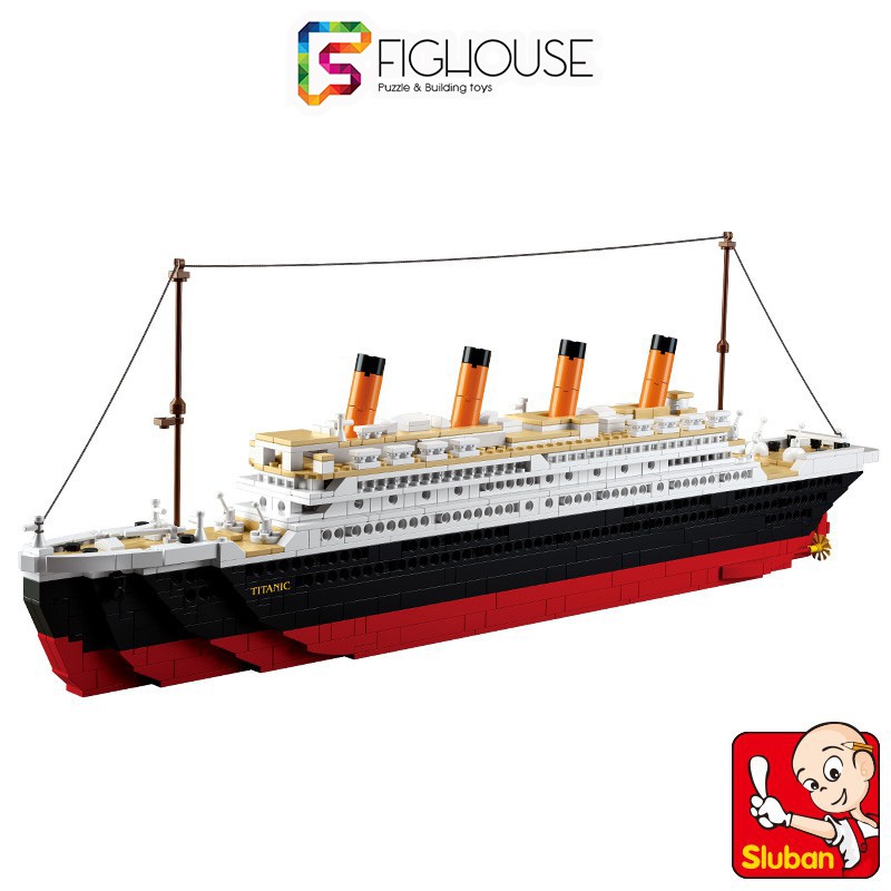 1012 PCS Đồ Chơi Lắp Ráp Mô Hình Tàu Titanic 3D Làm Quà Sinh Nhật Cho Bé - Đồ Chơi Xếp Hình Sluban B0577