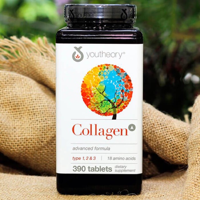 Collagen Youtheory Type 1 2 & 3 390 Viên Của Mỹ-Collagen Không Biến Tính