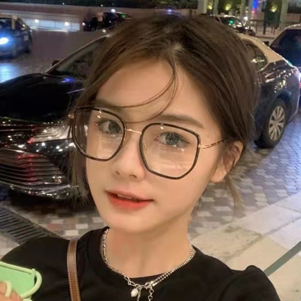 Mắt Kính Gọng Kim Loại Chống Bức Xạ Phong Cách Retro Hàn Quốc Cho Nam Nữ