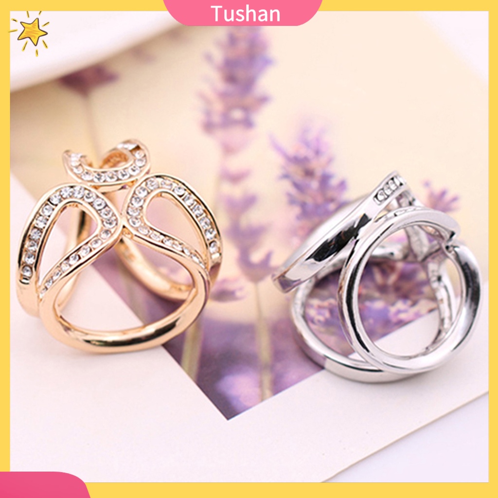 Khuy Cố Định Khăn Choàng Cổ Hình Vòng Hoa Đính Đá Thanh Lịch