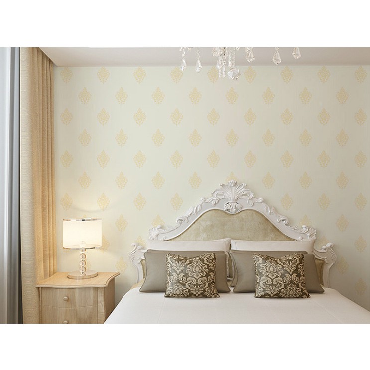 Decal giấy dán tường hình thoi  kem khổ 45cm keo sẵn