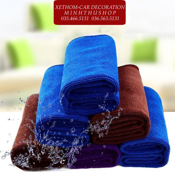 Khăn Lau Xe Đa Năng Chuyên Dụng Các Loại Đủ Kích Cỡ - Sợi Microfiber Siêu Bền, Siêu Thấm Nước, Ko Rụng Lông