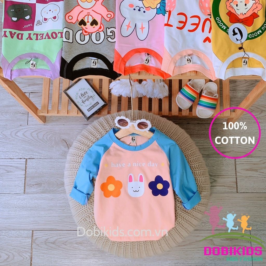 Áo tay dài bé gái Áo thu đông cho bé thun cotton 4 chiều chuẩn hàng đẹp 10-28kg