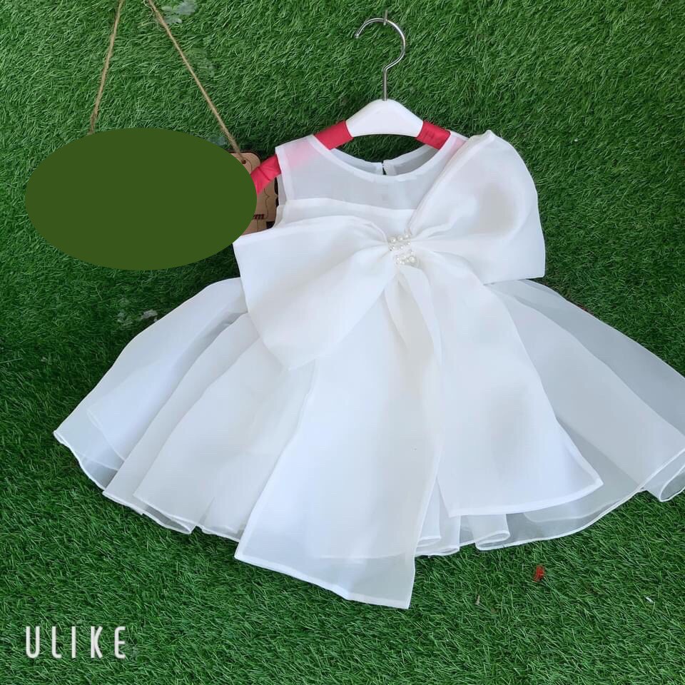 Đầm công chúa bồng bềnh kết hoa xinh cho bé gái (7-24kg) - chất voan nhẹ nhàng điệu đà màu sáng tươi sáng