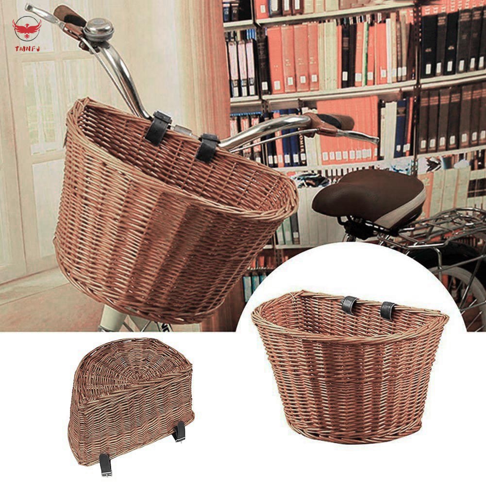 Giỏ đan dạng chữ D xinh xắn dành cho xe đạp