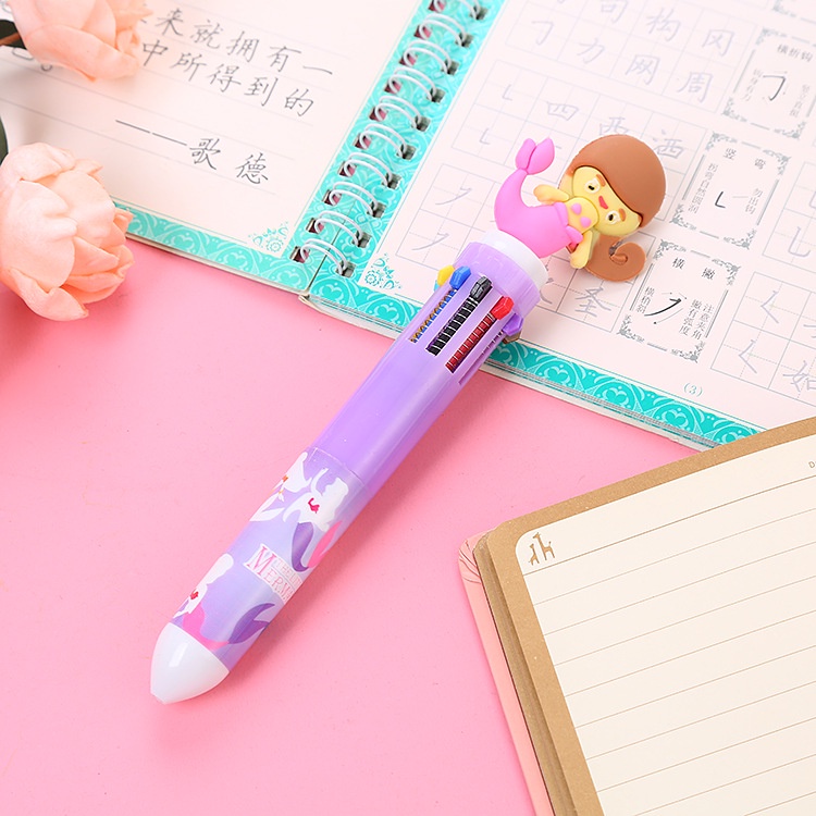 Bút Bi Đa Năng Có Thể Thu Gọn Họa Tiết Hoạt Hình Đáng Yêu