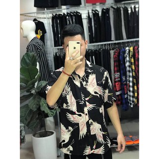 Sơ mi hoa lá cành dáng rộng