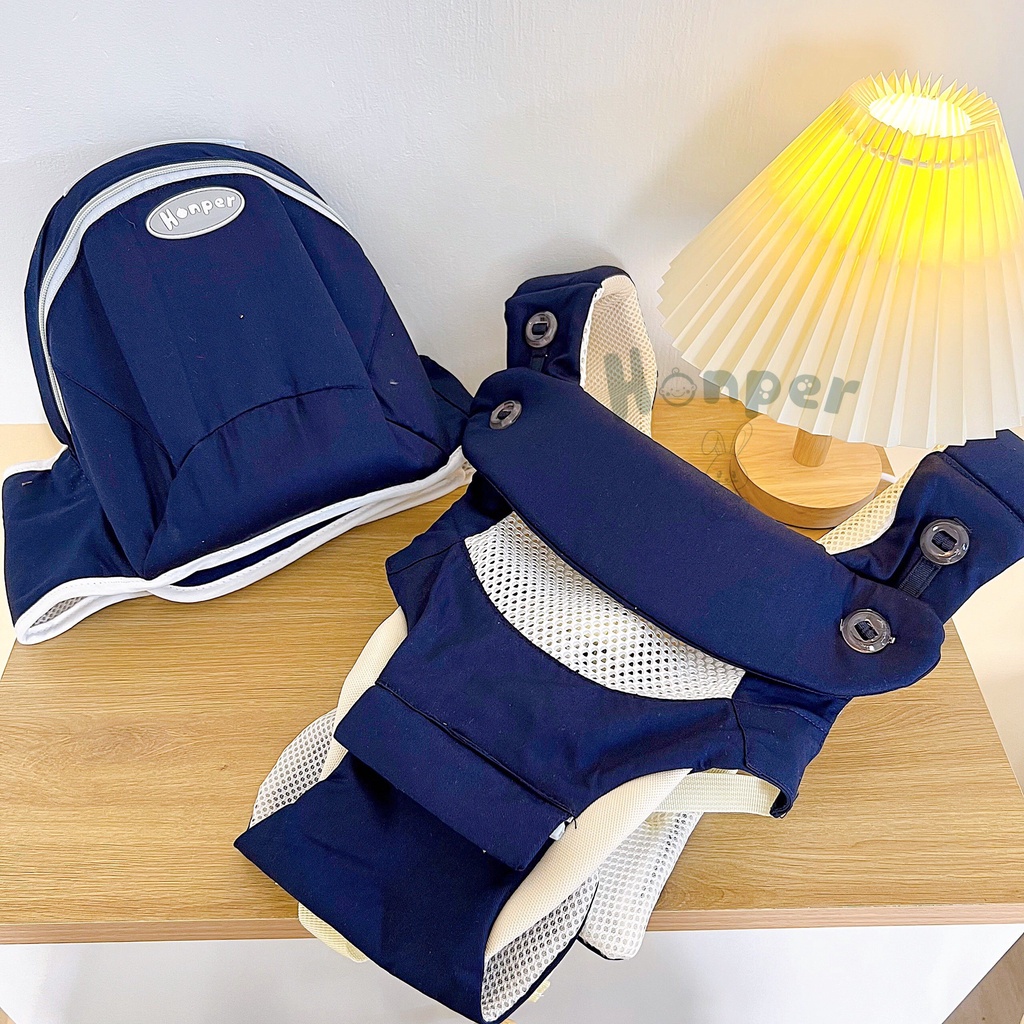 Địu Ngồi Cho Bé Honper Cao Cấp 9 Tư Thế, Có Đỡ Cổ Babibu - DNH