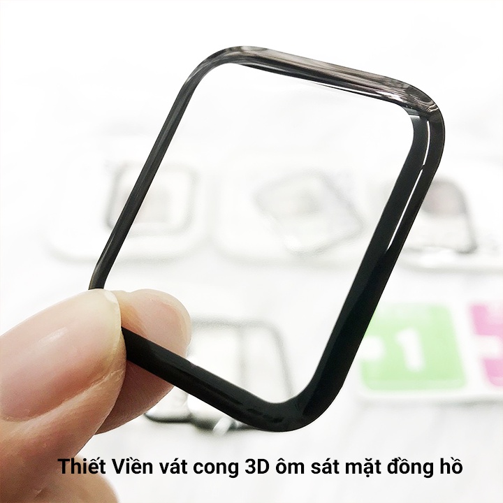 Kính cường lực apple watch nano dẻo, cong 3D bảo vệ đồng hồ thông minh chống trầy xước Series 1/2/3/4/5/6/7/SE