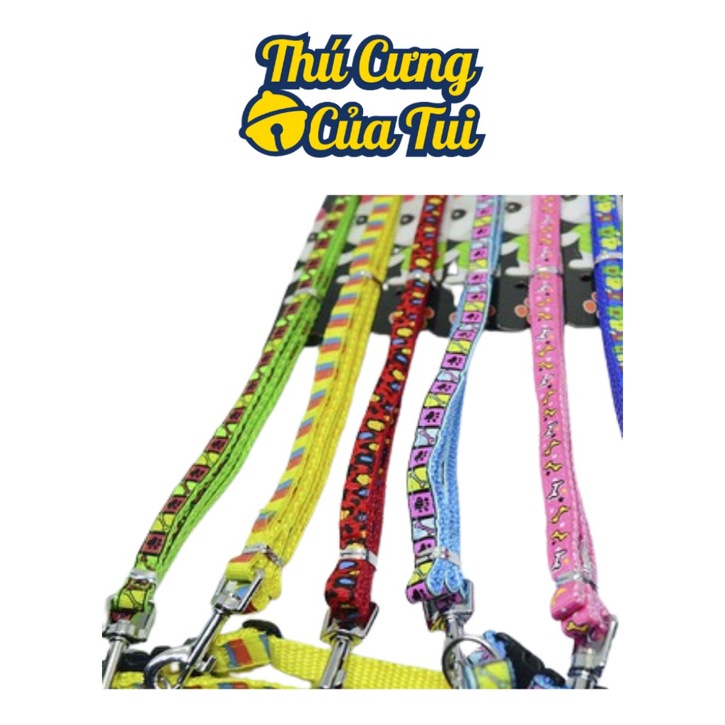 Dây Dắt Kèm Vòng Cổ Chuông Cho Thú Cưng Chó Mèo - Thú Cưng Của Tui