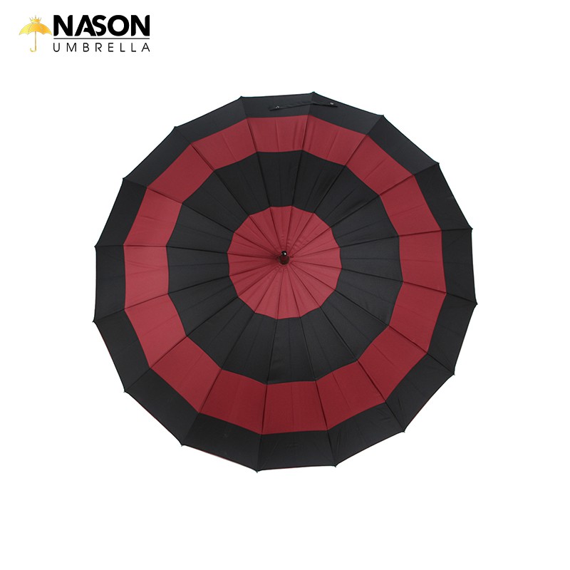 Ô thẳng lịch lãm Nason Umbrella Gentle-M2 16 nan tay cầm gỗ dạng móc câu Vải siêu chống thấm nước