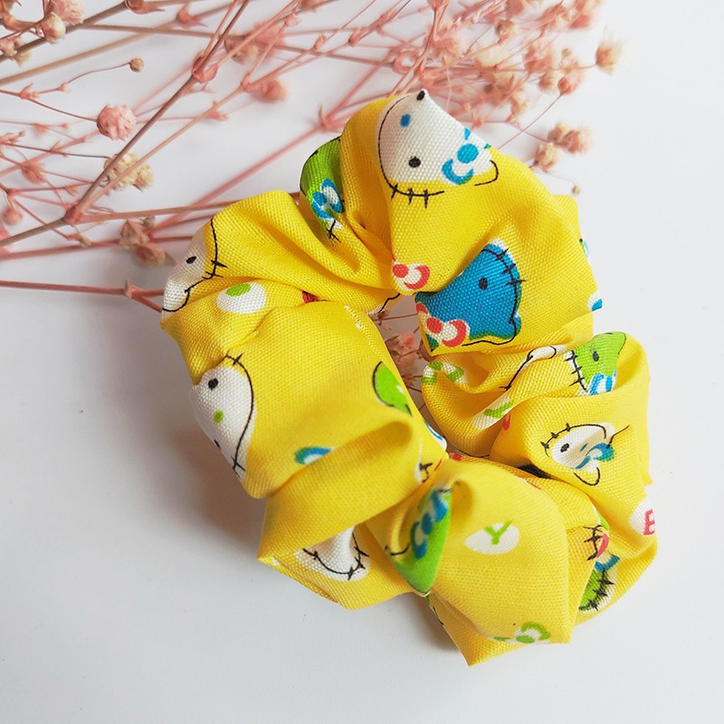 Combo 5 dây buộc tóc Scrunchies họa tiết dễ thương, scrunchies hoa nhí cute , tuichuompuha