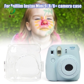 Ốp Bảo Vệ Máy Ảnh Fujifilm Instax Mini 9 / 8 / 8 + Bằng Pvc Cứng Trong Suốt Kèm Dây Đeo