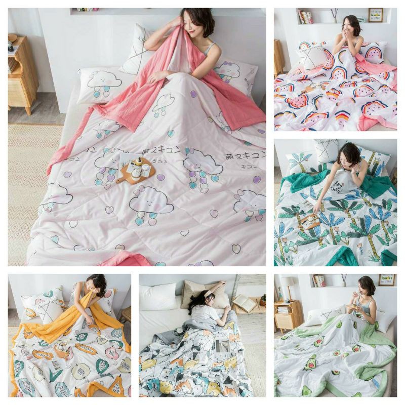 Chăn Cotton Đũi Siêu Mềm Mịn 2m x 2m3