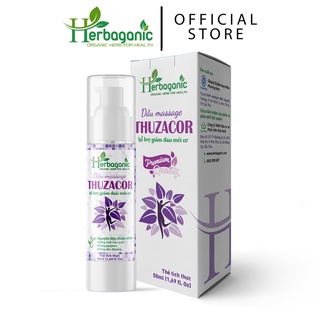 Tinh dầu xoa bóp giảm đau Thuzacor 50ml - Giảm mỏi vai gáy, giảm đau lưng, dễ ngủ - Herbaganic
