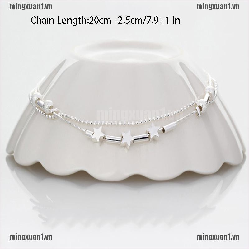 Lắc chân mạ bạc 925 kiểu dáng thời trang dành cho nữ | BigBuy360 - bigbuy360.vn