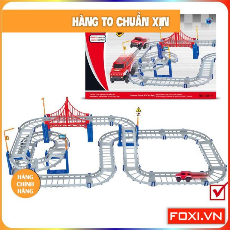 Mô hình lắp ráp đường ray xe lửa Foxi-Xếp hình tàu hỏa-tàu lượn siêu tốc-đa dạng và sáng tạo
