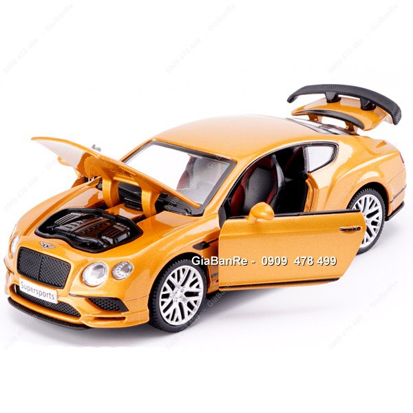 XE MÔ HÌNH SẮT TỈ LỆ 1:32 - BENTLEY  CONTINENTAL GT - CAIPO - VÀNG KIM - 9625.1