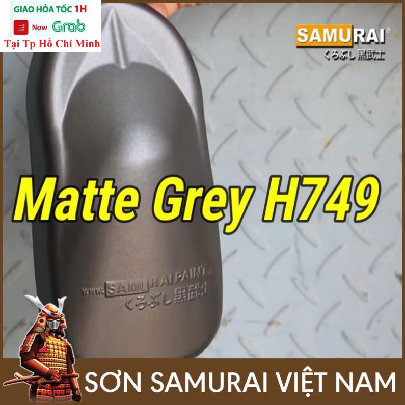 Chai Xịt Sơn Samurai Màu Xám Mờ - Mã H749