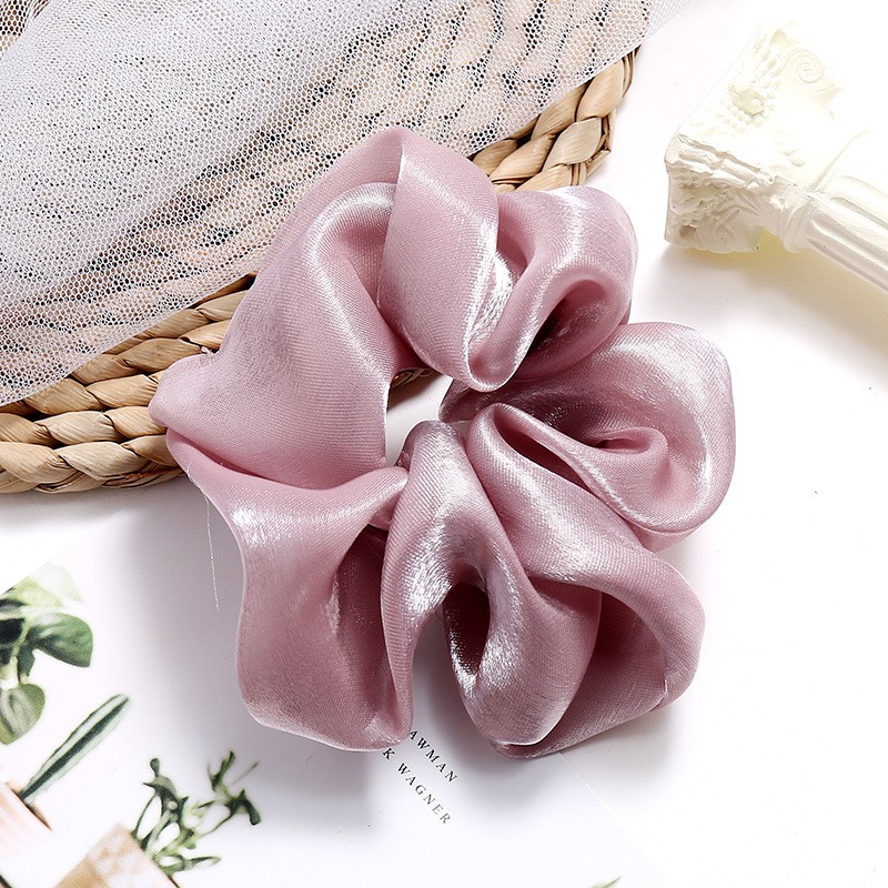 (CHỌN MÀU) Dây Buộc Tóc Vải Scrunchies Phi Bóng Trơn Loại Đẹp XIC44