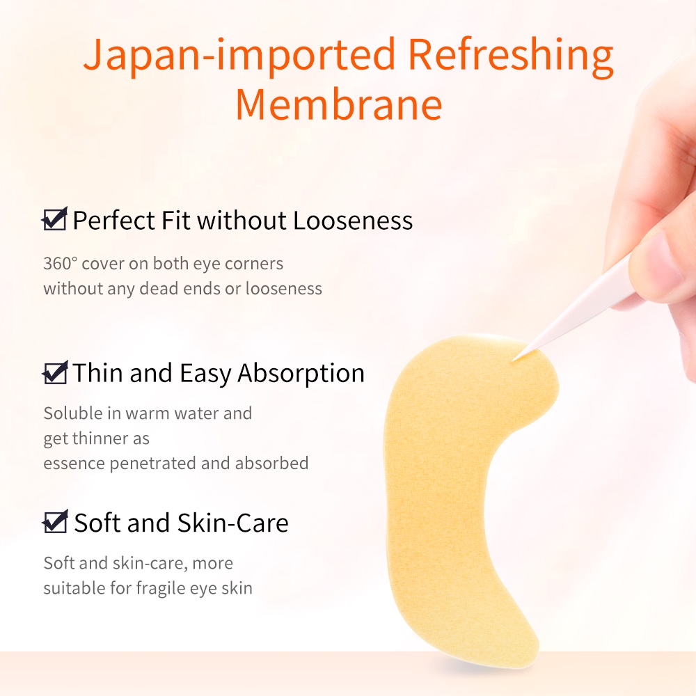 1 PCS đôi mặt nạ mắt Breylee có vitamin C làm giảm quầng thâm mắt và dưỡng ẩm cho da