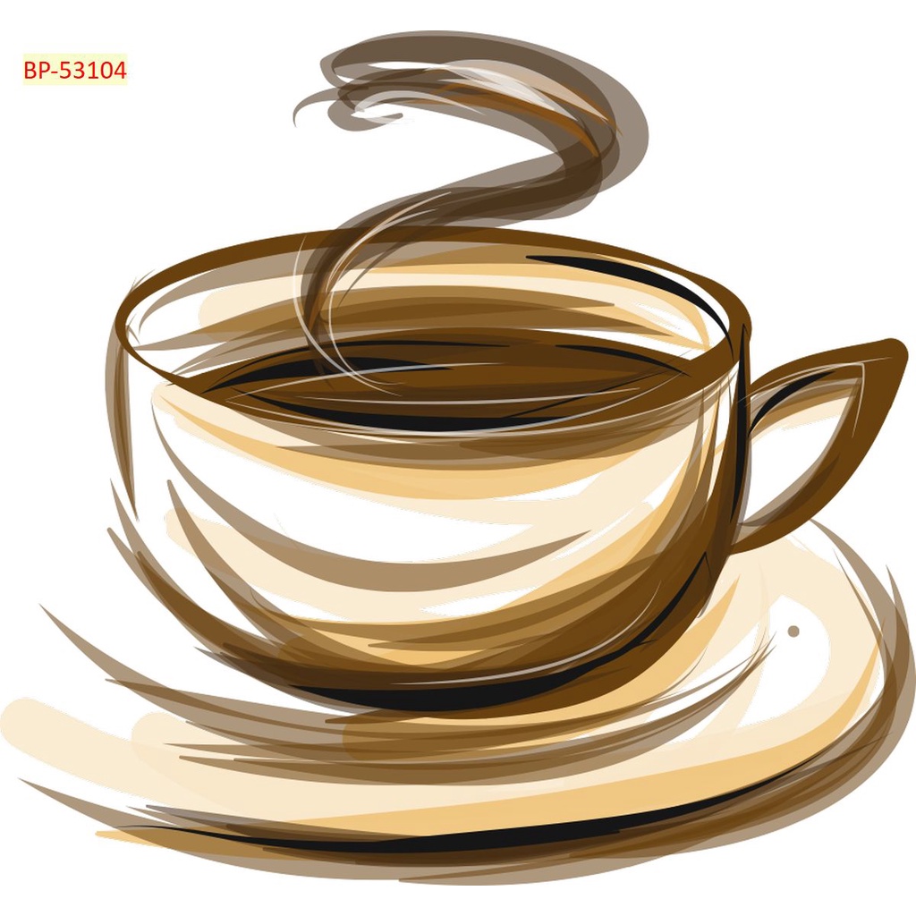 Tranh dán tường trang trí Quán Cafe, Trà Sữa, Trang Trí Cửa Hàng 3D