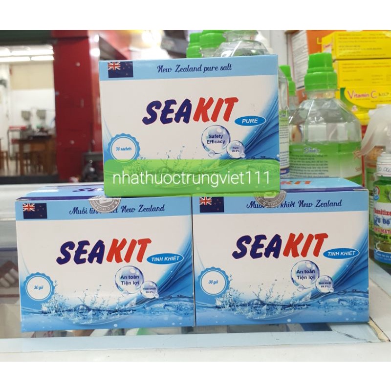 Muối tinh khiết New Zealand SEAKIT - Hộp 30 gói