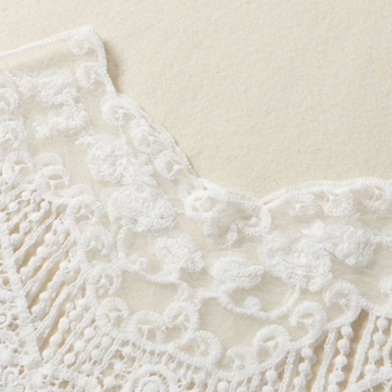 Khăn Choàng Lưới Thêu Hoa Phối Tua Rua Dành Cho Cô Dâu