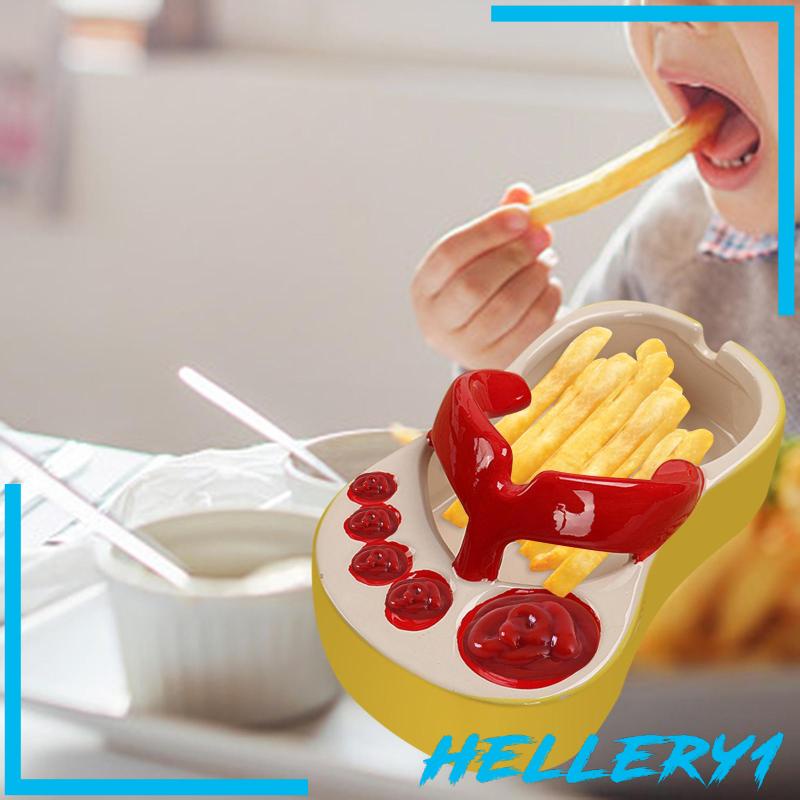 [Hellery1] Đĩa Sứ Hình Bàn Chân Chiên Khoai Tây Chiên Cho Nhà Bếp