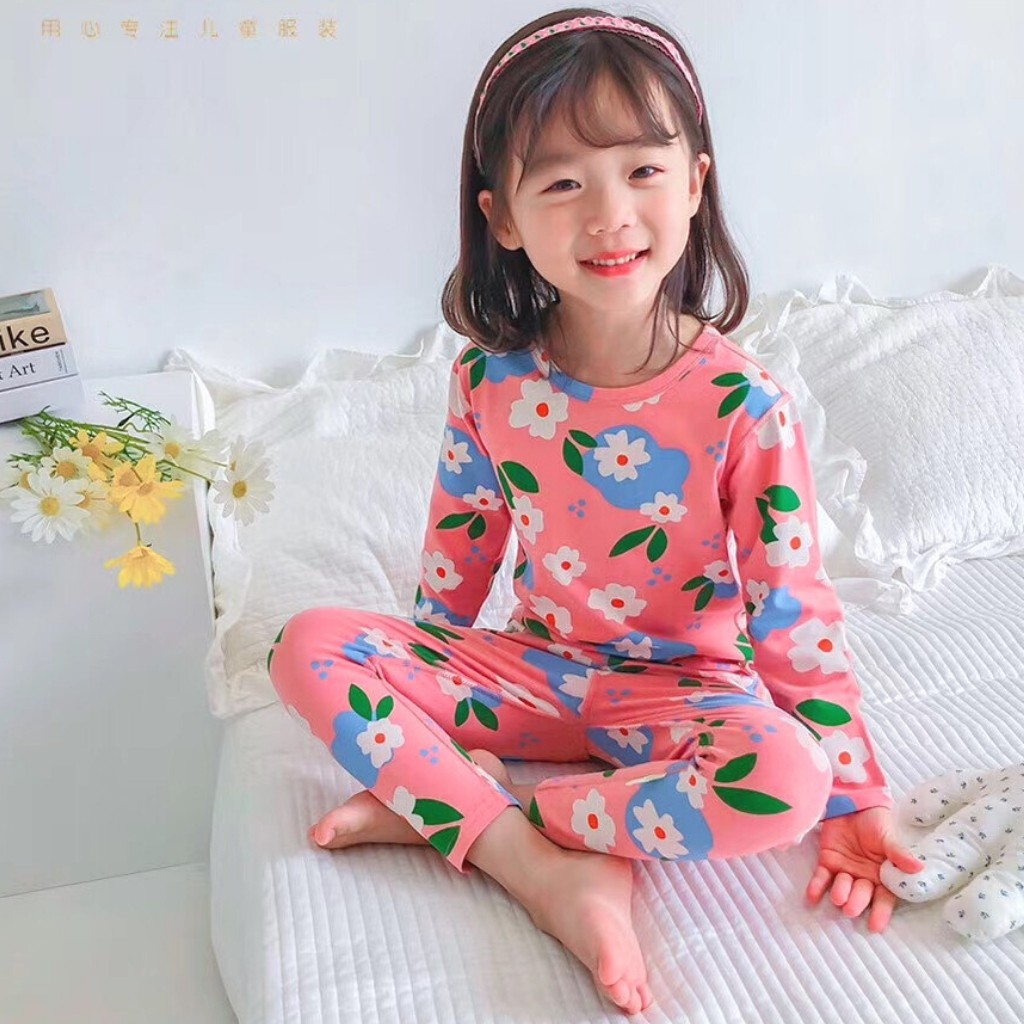 Bộ thun bé gái HC KIDS TBKS104 xinh yêu, dễ thương