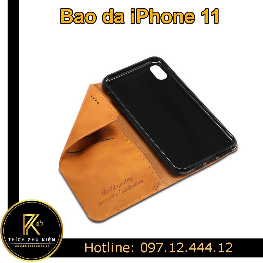 Bao Da Có Túi iPhone 11/ iPhone 11 Pro/ iPhone 11 Pro Max - Hàng Xịn