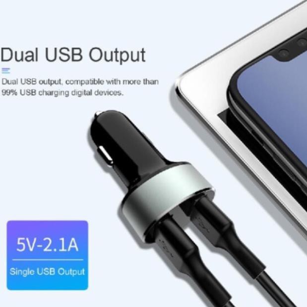 [hoco]TẨU SẠC OTO 2 CỔNG USB HOCO Z26 SẠC NHANH 2.1A-LED HIỂN THỊ DUNG LƯỢNG ĐIỆN